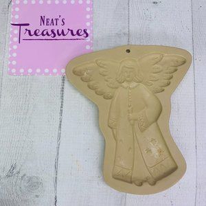 Brown Bag Cookie Art 1994 Hill Design ANGLE Girl Wings Stars Dough Stone Mold